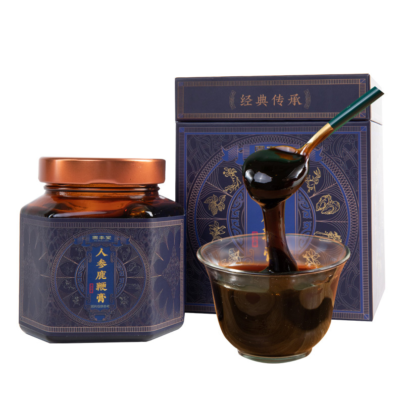 固本堂人参鹿鞭膏300g长白山人参鹿鞭片滋补膏方正品高浓缩手工熬制