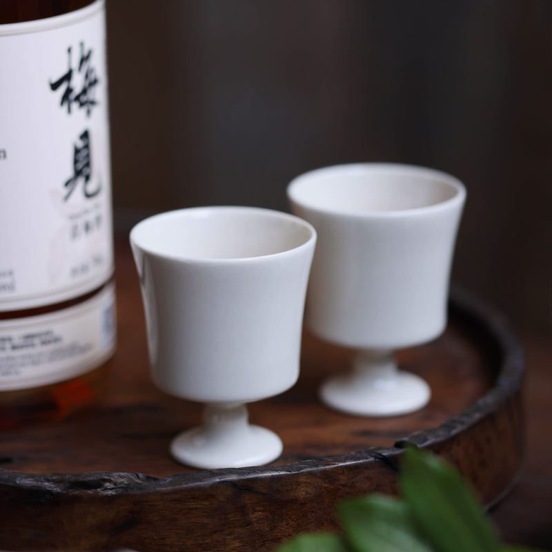 高脚茶杯泡茶杯优雅茗品高足杯品茗杯女生单杯青瓷主人杯功夫茶具