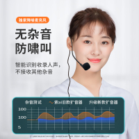 古尚古扩音器教师专用无线耳麦克风头戴式小型导游播放机蓝牙上课用讲课解员小喇叭带话筒扬声器便携式音箱[有线版]中国红