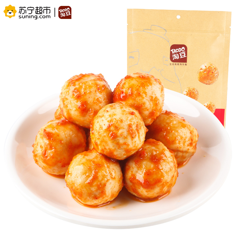 淘豆香辣鱼丸210g 即食鱼类零食 休闲小吃