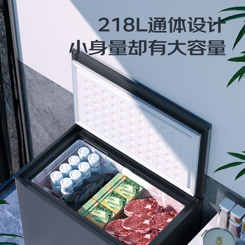 康佳(KONKA) 218升大容量冰柜家用商用冷藏冷冻转换 净味减霜一级能效单温 节能冰箱 BD/BC-218DTH