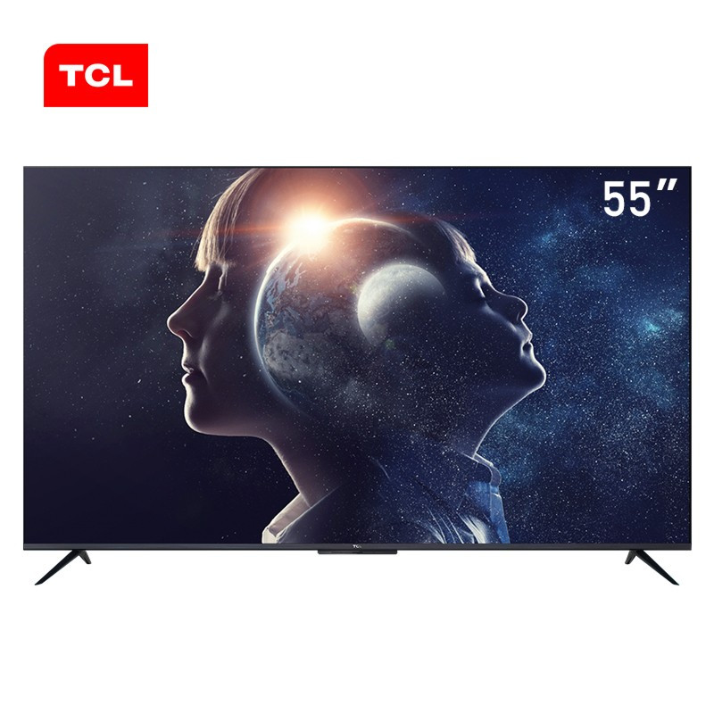 TCL 55D8 4K超高清全面屏彩电防蓝光 免遥控全场景智能语音网络液晶电视机