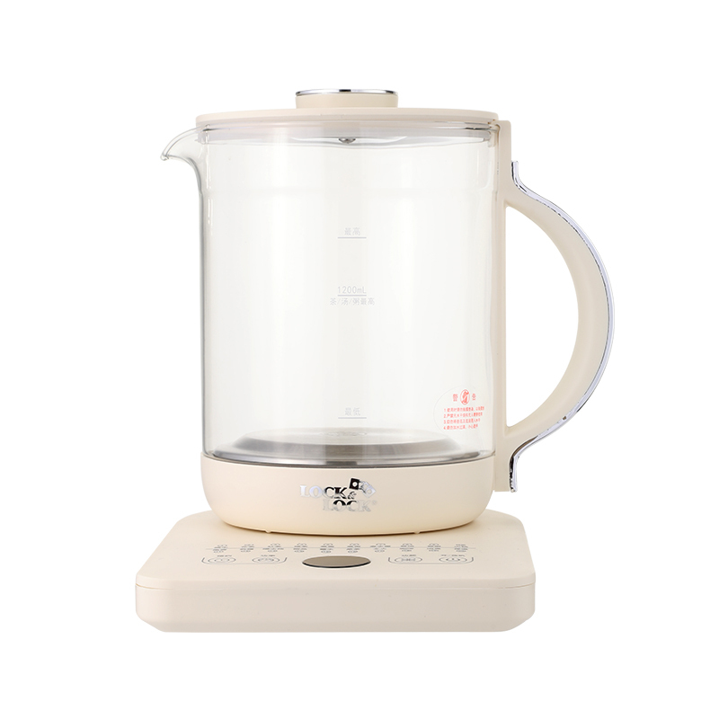 乐扣乐扣/小家电液体加热器(养生壶)黄色800W-EJK1437YEL 乐扣玻璃养生壶烧水壶恒温电热水壶!高清大图