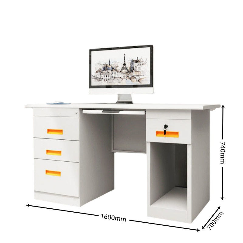 荺炬电脑桌四斗一空张高清大图