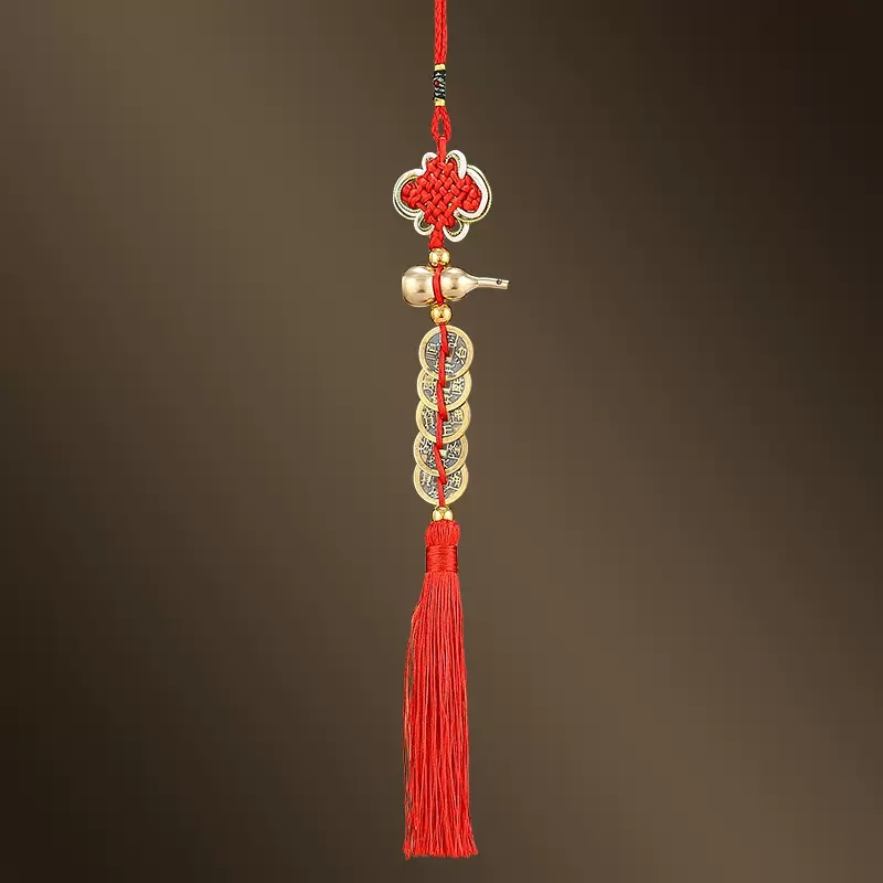 家柏饰(CORATED)铜葫芦挂饰摆件五帝钱葫芦摆饰