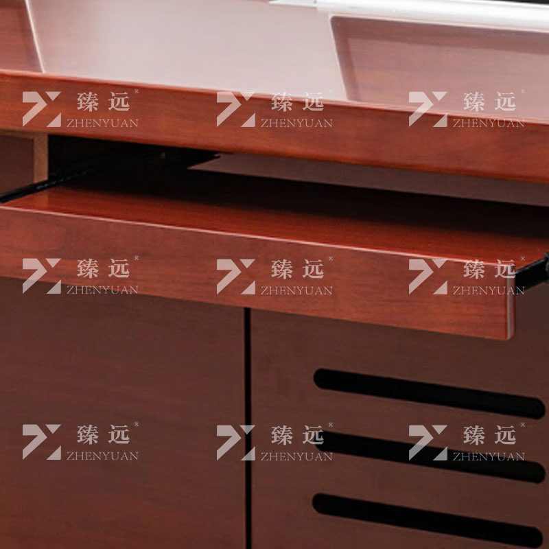 臻远 ZY4022306 升降电脑桌多媒体办公桌会议培训桌 2米双人位