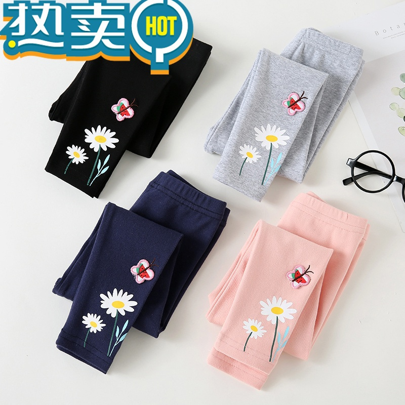 绿彩虹光女童加绒内搭裤秋冬外穿加厚儿童女裤子宝宝春秋童装裤子女孩长裤