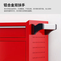 域赢加强款抽屉式工具车五金工具箱车间工具柜维修小手推车箱零件柜 一抽双门红(带刹车)红色