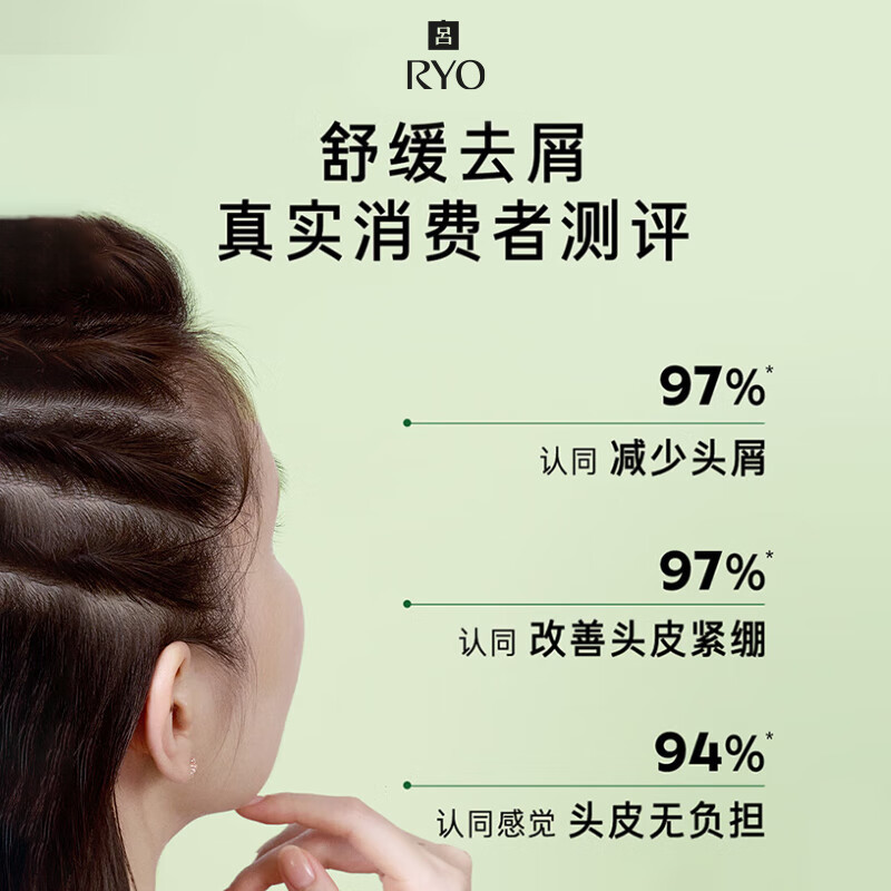 RYO吕花茶清漾凝润沁爽去屑洗发水保湿清洁芳香舒缓控油去角质护发防断发洗发露400ml*2高清大图