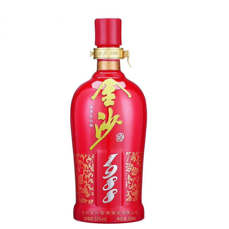 金沙红钻1988 53度500ml 金沙回沙酒 酱香型白酒 [整箱]金沙红钻1988 500ml*6