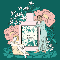 GUCCI古驰花悦绿意/繁花之水50ml女士香水 花木混合淡香 法国原装进口
