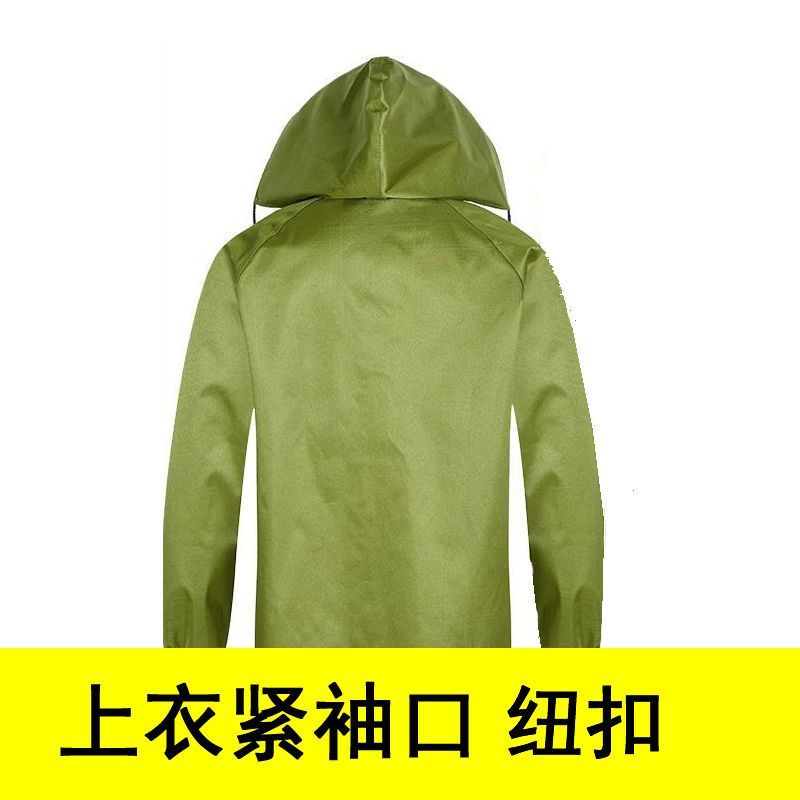 成人男女长帆布加厚户外劳保加大加肥耐磨工地长款雨衣分体套装