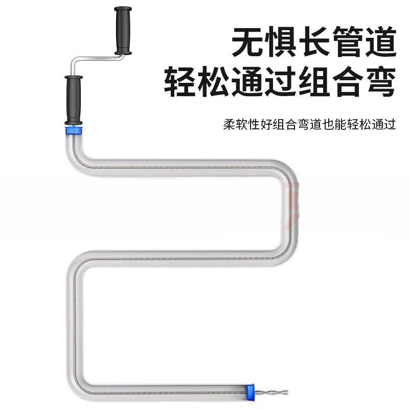 驰比 下水道疏通器 手摇式把手ASB材质 5米疏通王 一个