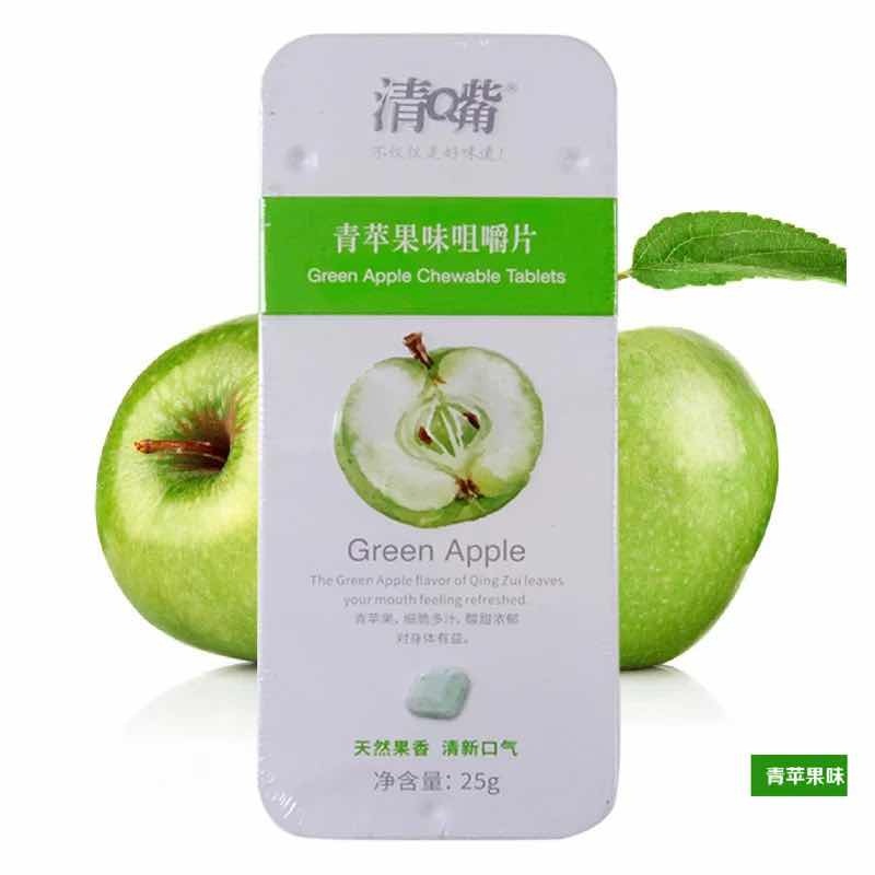 养生堂 清嘴咀嚼片糖果青苹果味 25g/罐