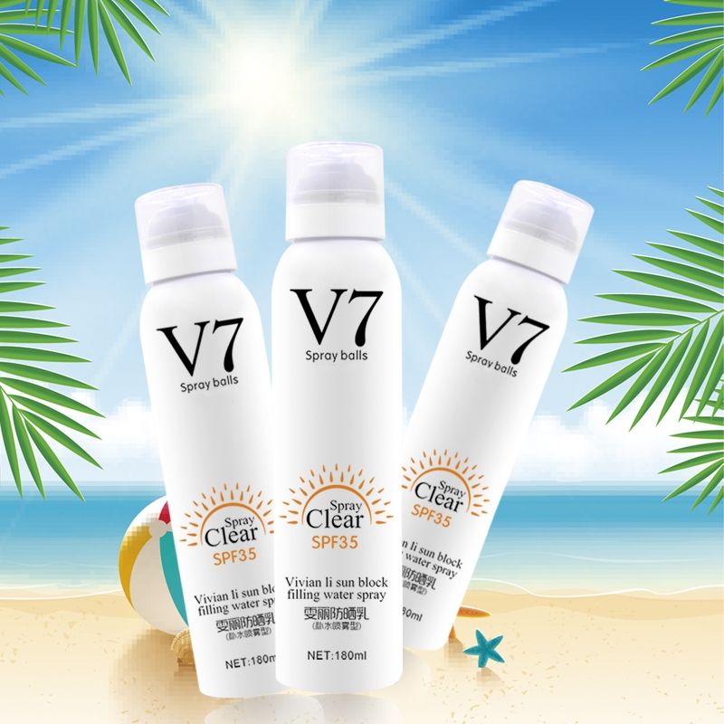 雯丽防晒乳v7补水喷雾女男隔离保湿乳液面部防晒霜学生户外军训