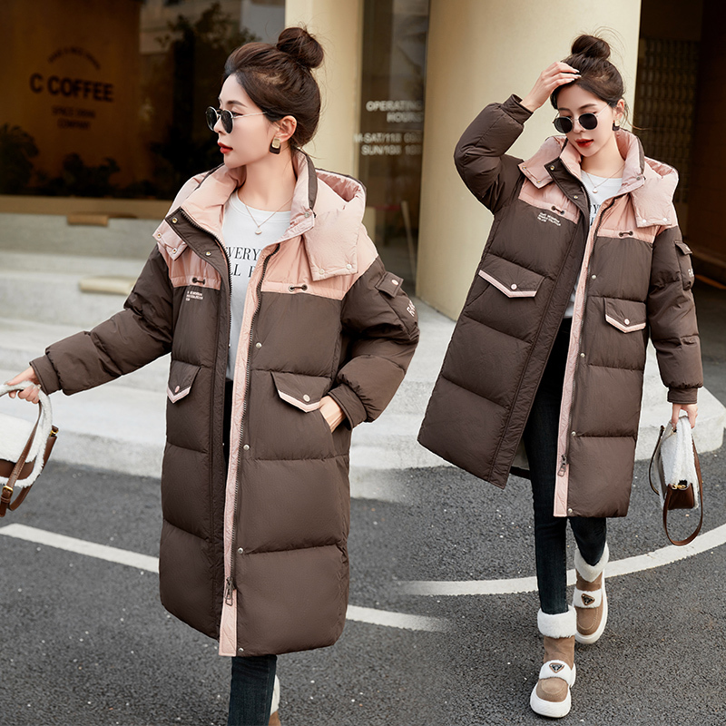 宽松大码外套冬季厚款羽绒服女冬装款女款加厚外套冬小个子羽绒服大码