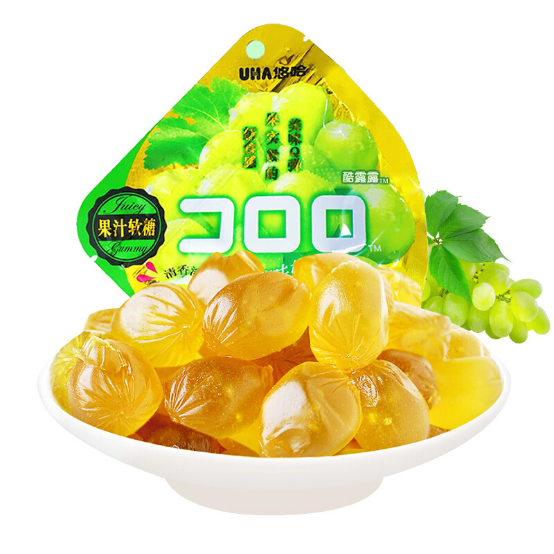 悠哈酷露露白葡萄味软糖52g