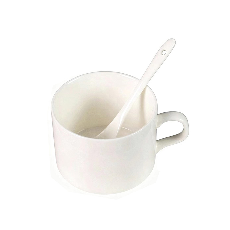橙亿鸿 餐具纯白陶瓷杯咖啡杯碟勺套装 150ml单杯 套高清大图