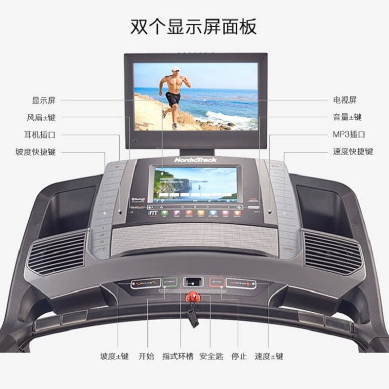 由惠体育苏宁自营 美国icon爱康跑步机40915静音家用商用级室内健身器材新款