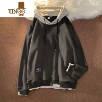YANXU卫衣男2022新款ins潮牌宽松连帽衣服帅气休闲长袖男装外套 XL 5604灰色