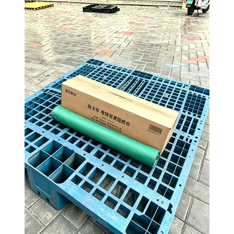 盛京联硕 防火布 电缆包裹阻燃布 耐高温隔热布 绿色1.0mm厚 平方米高清大图