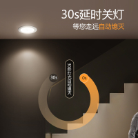 410公牛led智能人体感应筒灯4w6w嵌入式天花灯6w8公分走廊灯桶灯