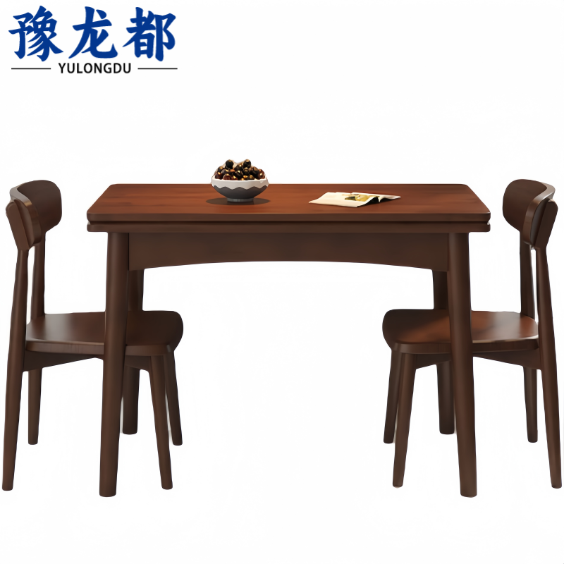 豫龙都 折叠餐桌 一桌两椅 套高清大图