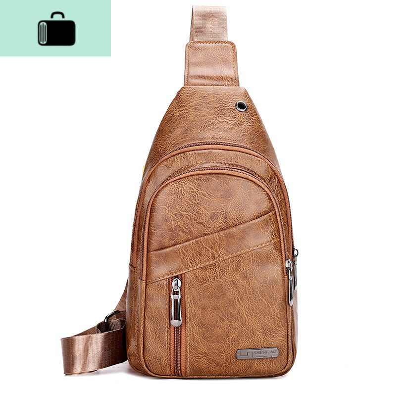 胸前包男新款男单肩斜挎包时尚百搭胸包男运动休闲男士商务背包小new