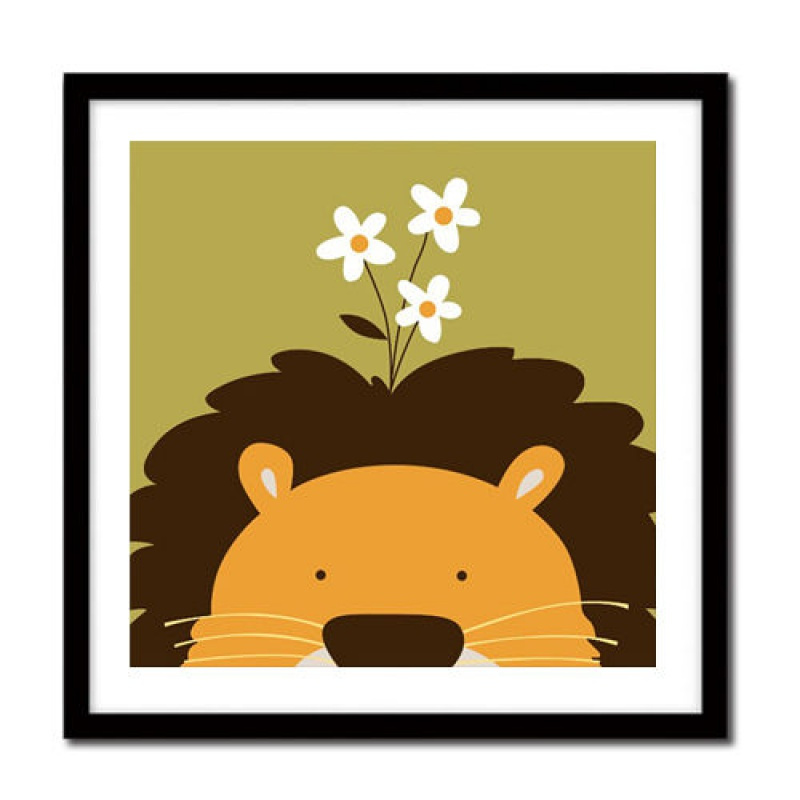 b0092020带内框儿童diy数字油画动漫卡通手绘油彩画学校幼儿园装饰