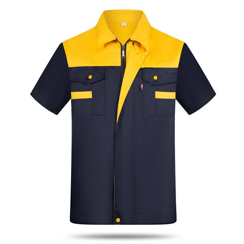 汇衫(HUISHAN)涤棉拼色工程服可印制LOGO XL