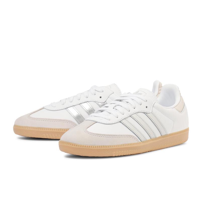 阿迪达斯(adidas)女鞋复古板鞋休闲鞋纹理 gum 外底银色三线舒适