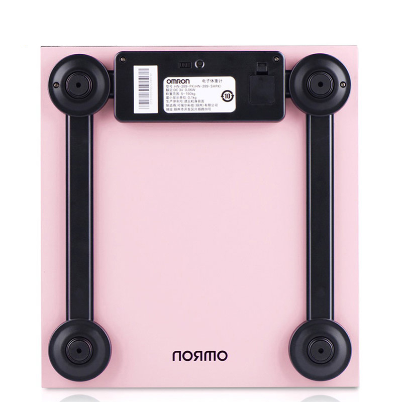 欧姆龙(OMRON)电子体重秤 HN-289PK 家用电子秤薄型 钢化玻璃材质 电子体重计 健康秤器械(粉色)高清大图