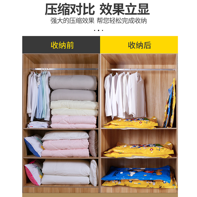 抽空气真空压缩袋大号被褥行李箱专用装棉被子衣物整理收纳袋收纳袋 三维工匠高清大图