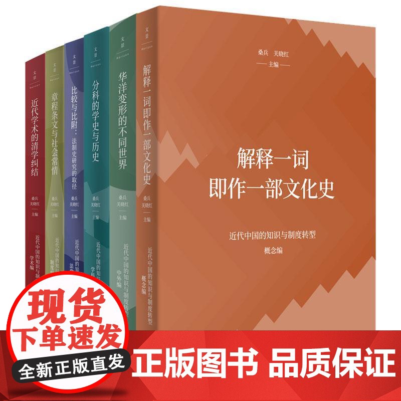 近代中国的知识与制度转型研究系列全6种 比较与比附/分科的学史与历史/华洋变形的不同世界/解释一词即作一部文化史 世纪文