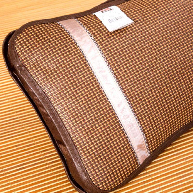 美帮汇夏凉枕头彩藤茶香枕头茶叶夏天枕头套藤枕头夏季成人凉枕高清大图