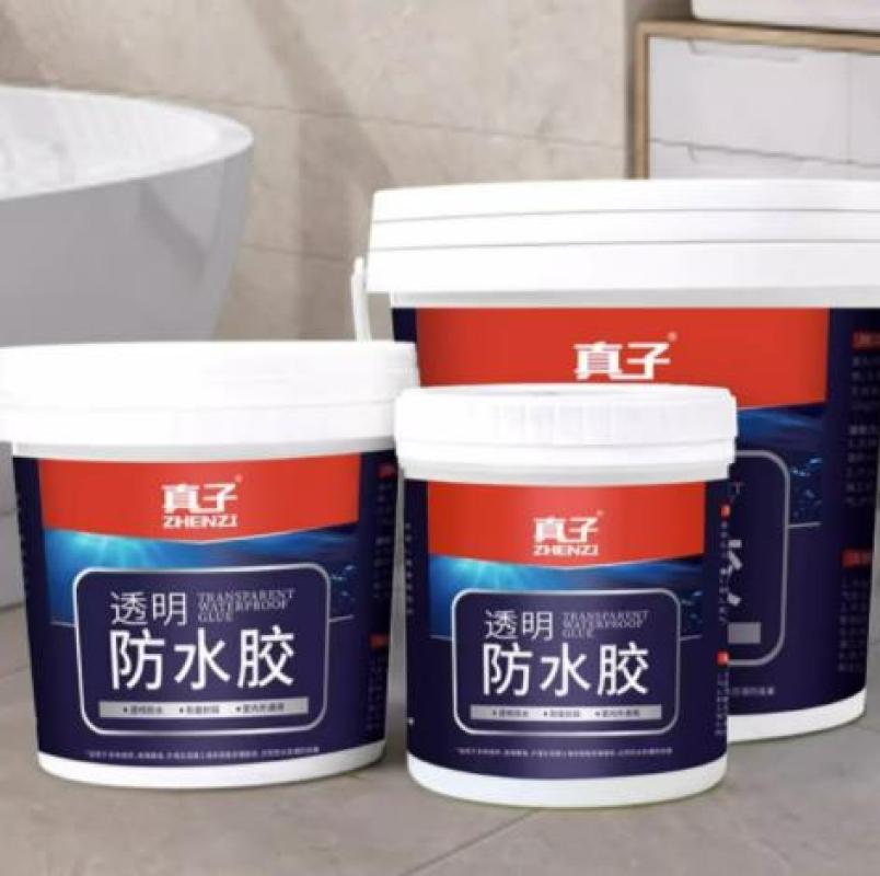 透明防水胶外墙防水涂料窗台屋顶防水补漏材料卫生间防漏胶堵漏王--【大桶装】5KG透明色/约刷20平米高清大图
