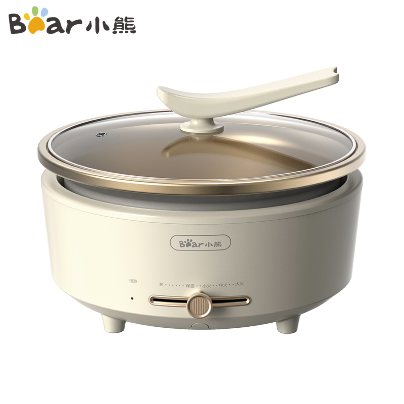 小熊 (Bear)电火锅 5L多功能分体式电火锅煎烤蒸煮料理锅可调温宿舍朋友聚会大功率火锅神器 DHG-P50F1
