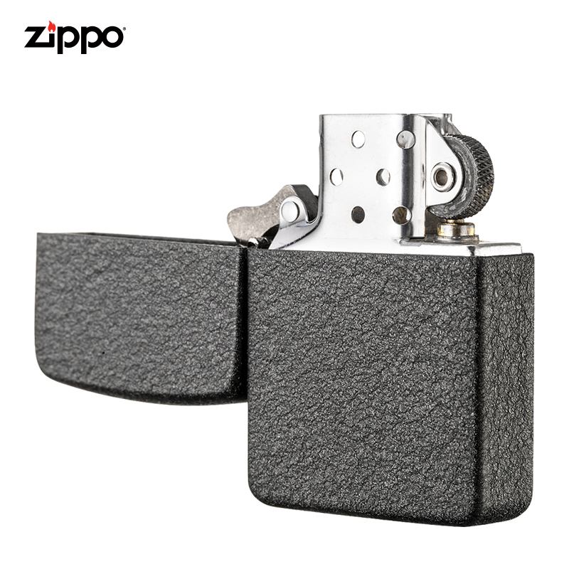 ZIPPO芝宝打火机美国原装ZIPPO之宝打火机红复刻黑裂漆之宝打火机28582-043433