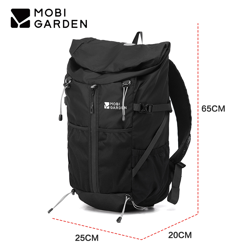 牧高笛(MOBIGARDEN)悬越户外背包 30L NX25664009 夜幕黑高清大图