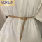 MOXUAN皮带女窄简约椭圆装饰连衣裙西装腰封细款衬衫百搭夏季裙子腰带
