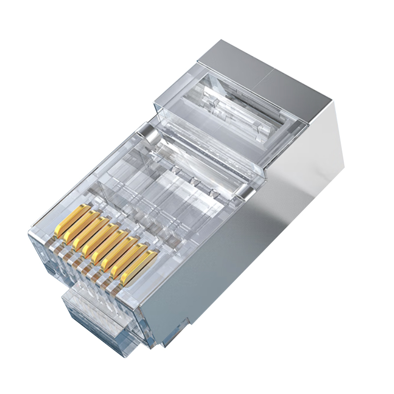 百晟长恒BSCH-A58 六类金属屏蔽镀金8芯 电话水晶头 50.00 个/包 (计价单位:包) 透明