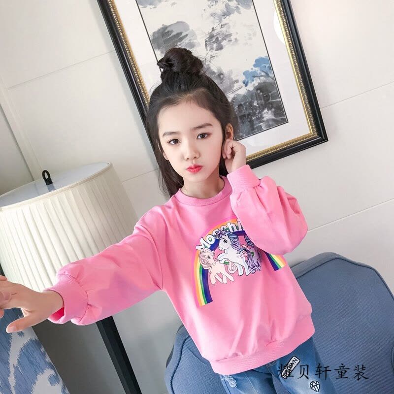 迪鲁奥(DILUAO)女童长袖T恤打底衫秋装2021新款儿童大童春秋体恤上衣小女孩图片