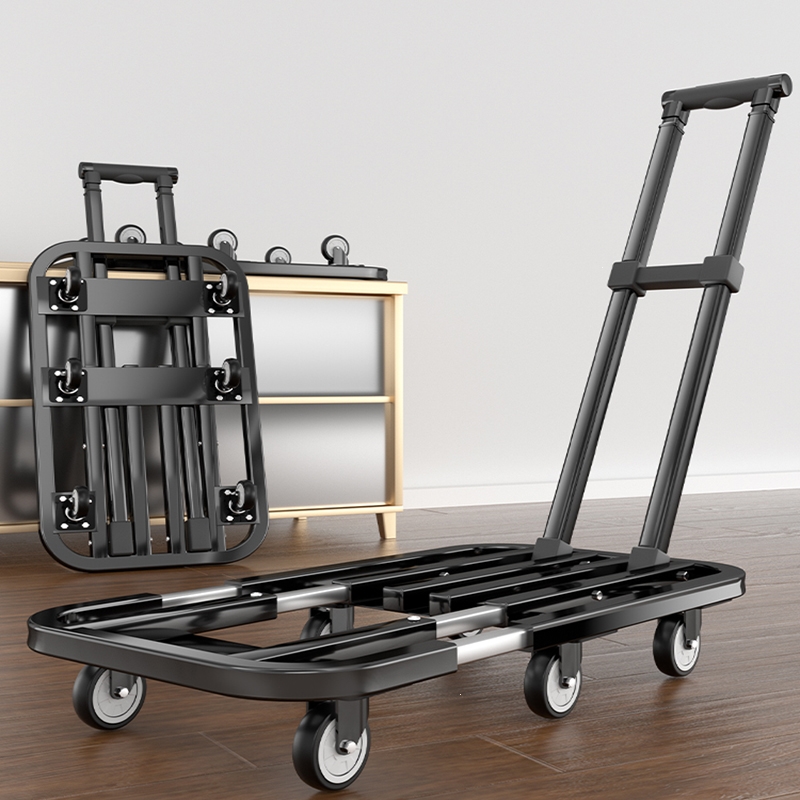 古达手推车拉货折叠搬运车家用小拉车平板车便携行李快递小拖车拉杆车