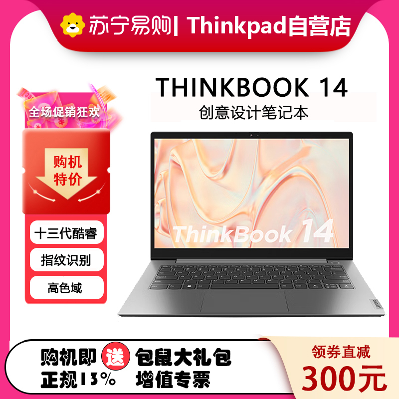 ThinkPad联想ThinkBook 14 00CD 14英寸轻薄笔记本电脑 定制 (酷睿I5-1340P 40G 2TSSD)高色域