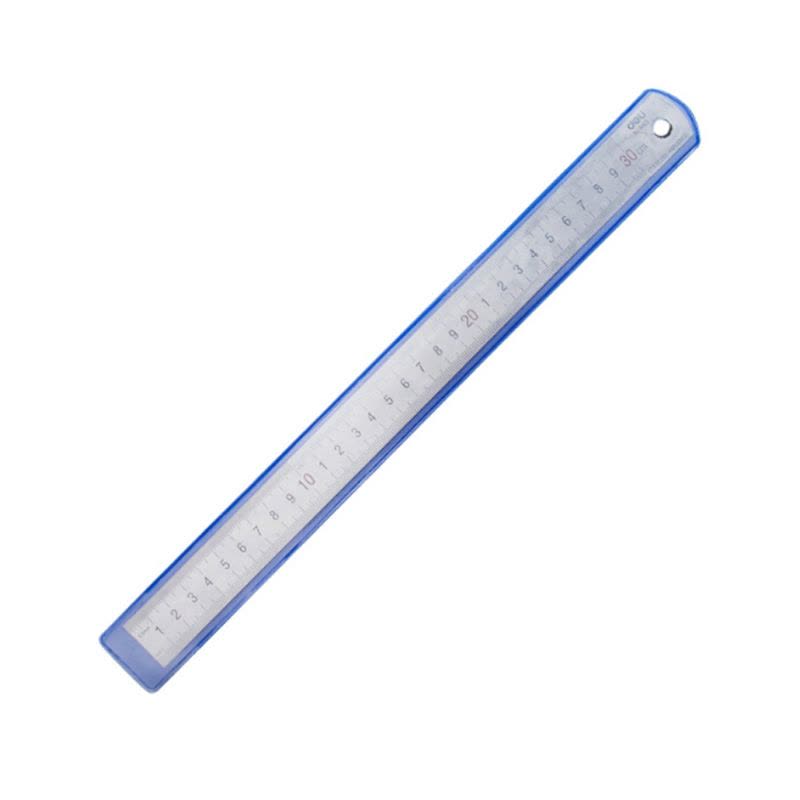 得力(deli)30cm不锈钢直尺 测量绘图 刻度尺子 带公式换算表 办公用品 8463图片
