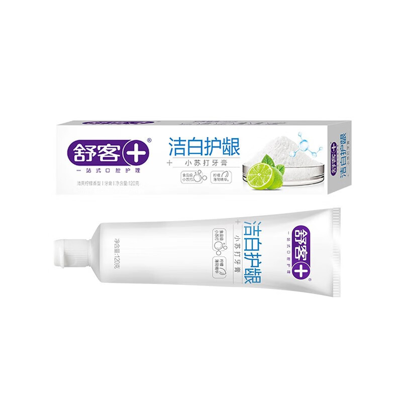 舒客洁齿套装:亮齿白牙膏210g+防蛀固齿牙膏140g*3+小苏打牙膏120g*2+弹力护龈牙刷*2高清大图