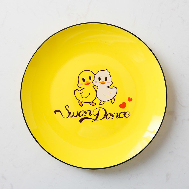 日式创意可爱家用陶瓷盘子套装西餐盘装菜盘碟子圆形浅平盘牛排盘 pdd