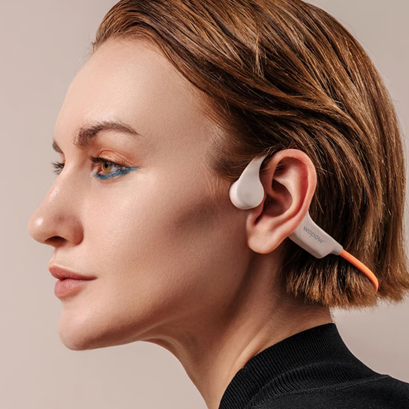 沃品(WOPOW)骨传导运动蓝牙耳机 蓝牙5.3续航时间长适用于运动音乐 B22