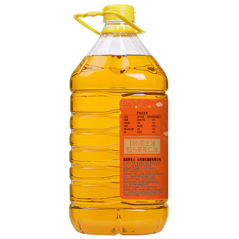 鲁花食用植物调和油(花生香)5L*8桶 整箱量贩 家用食用油 粮油