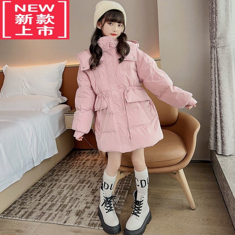 可莉允女童棉服2022新款冬季加厚儿童棉衣外套中大童女孩洋气抽绳棉袄潮图片